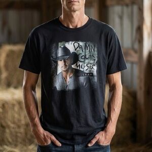 Tim McGraw Country Music Concert T-Shirt Men 2XL Damn Country Music